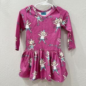 NWT Raspberry Republic Flying Kitty Pink Body Dress